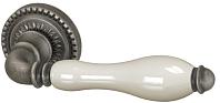 Дверная ручка Armadillo мод. Silvia CL 1 AS/LWP-109 (античное серебро/бежевый фарфор)