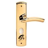 Дверная ручка на планке Apecs HP-68.2176-C-G-L левая (золото)