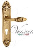 Дверная ручка Venezia на планке PL90 мод. Casanova (франц. золото) под цилиндр