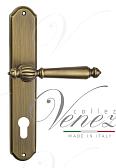 Дверная ручка Venezia на планке PL02 мод. Pellestrina (мат. бронза) под цилиндр