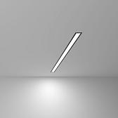 Линейный светодиодный встраиваемый светильник 78см 15Вт 6500К черный матовый 100-300-78